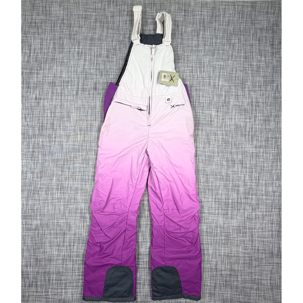 Arctix Kids Insulated Snow Bib Pants Purple Pink Ombre Style 1550 Size M 10-12
